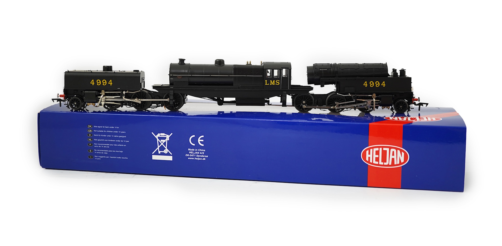 A boxed 00 gauge Heljan model (266203) of LMS Beyer Garrett, 4994, 4-6-0+0-6-4 locomotive, powered for two rail operation.